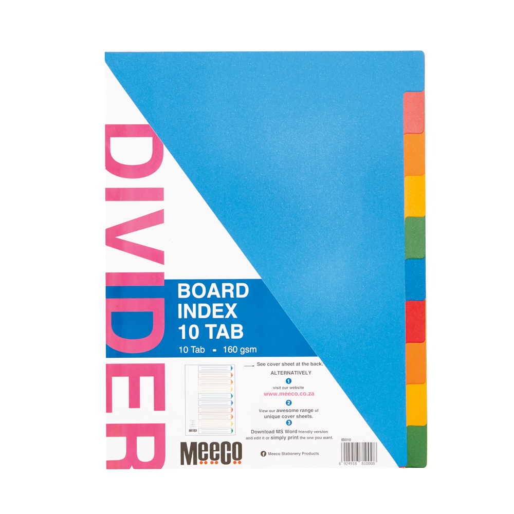 A4 BOARD DIVIDERS 10 TAB Easy Office