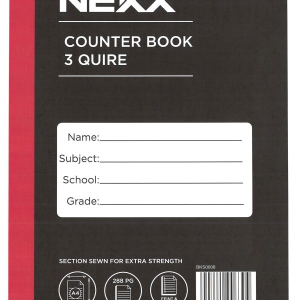 A4 HARD COVER NOTEBOOK 3 QUIRE F/M 288P